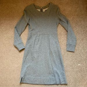 Gray and Gold Lands’ End Canvas Sweatshirt dress